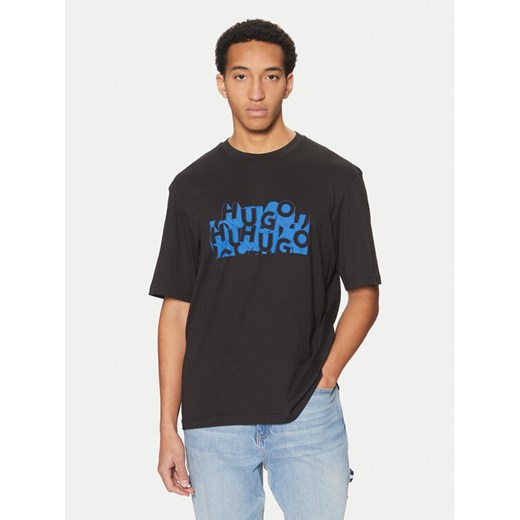 HUGO T-Shirt Nafralo 50533528 Czarny Regular Fit ze sklepu MODIVO w kategorii T-shirty męskie - zdjęcie 182681314