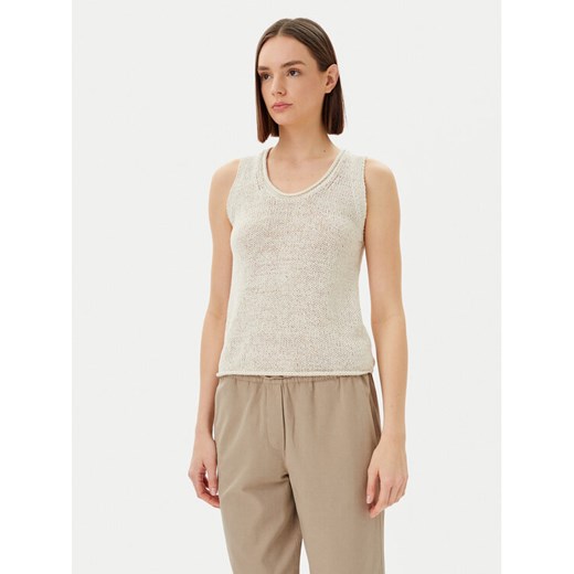 Marc O'Polo Top 503 5136 63029 Beżowy Slim Fit ze sklepu MODIVO w kategorii Bluzki damskie - zdjęcie 182681363