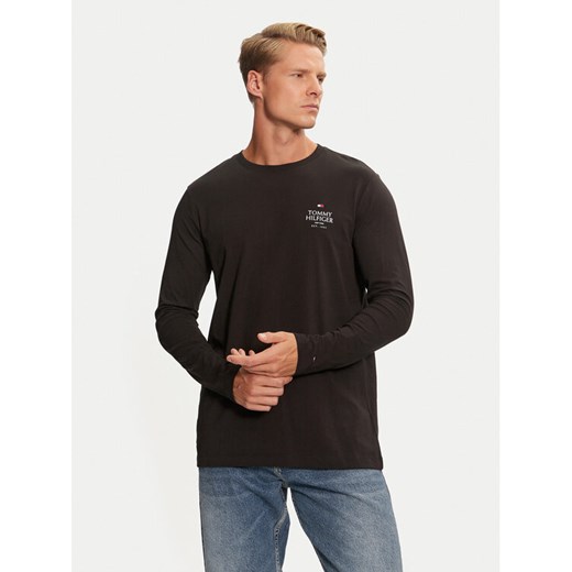 Tommy Hilfiger Longsleeve MW0MW36501 Czarny Regular Fit ze sklepu MODIVO w kategorii T-shirty męskie - zdjęcie 182681394