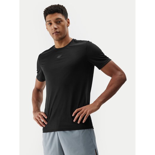 4F Koszulka techniczna 4FWSS24TFTSM697 Czarny Regular Fit ze sklepu MODIVO w kategorii T-shirty męskie - zdjęcie 182681434