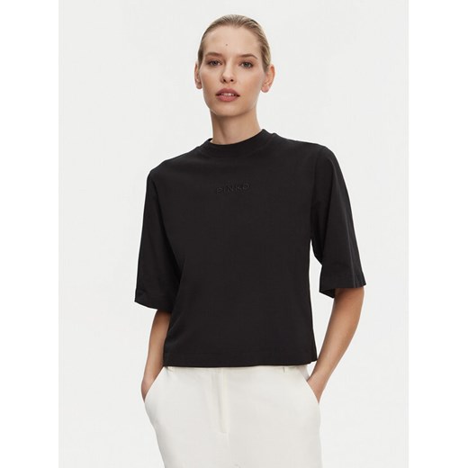 PINKO T-Shirt Niamey 104604 A2F8 Czarny Regular Fit ze sklepu MODIVO w kategorii Bluzki damskie - zdjęcie 182681464