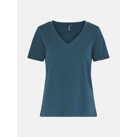 Pieces T-Shirt Ria 17120455 Turkusowy Regular Fit ze sklepu MODIVO w kategorii Bluzki damskie - zdjęcie 182681641