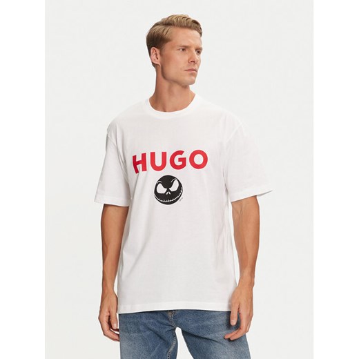 HUGO T-Shirt 50537986 Biały Regular Fit ze sklepu MODIVO w kategorii T-shirty męskie - zdjęcie 182681731