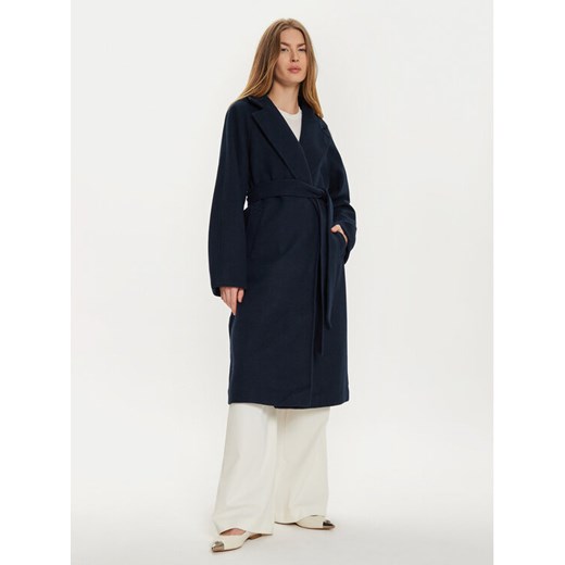 Gina Tricot Płaszcz przejściowy 22987 Granatowy Regular Fit ze sklepu MODIVO w kategorii Płaszcze damskie - zdjęcie 182681773