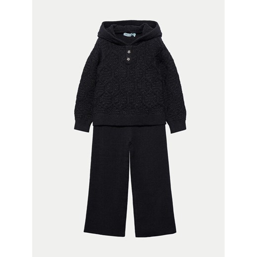 Abel & Lula Komplet sweter i spodnie materiałowe 5725 Czarny Regular Fit ze sklepu MODIVO w kategorii Komplety dziewczęce - zdjęcie 182681821