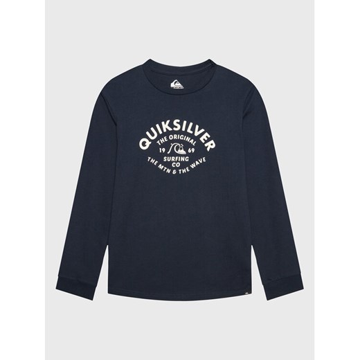 Quiksilver Bluzka Script Talk EQBZT04514 Granatowy Regular Fit ze sklepu MODIVO w kategorii T-shirty chłopięce - zdjęcie 182681924