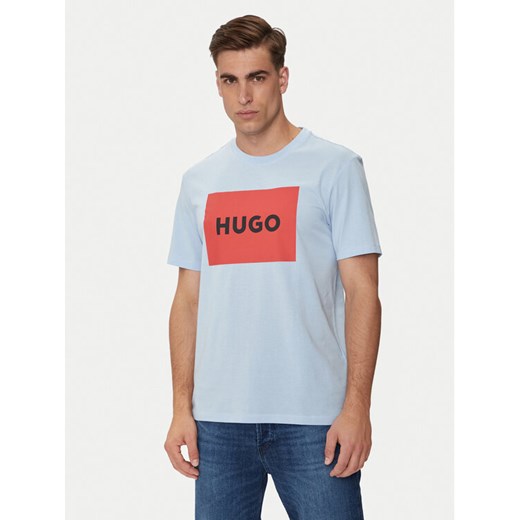 Hugo T-Shirt Dulive222 50467952 Niebieski Regular Fit ze sklepu MODIVO w kategorii T-shirty męskie - zdjęcie 182681933