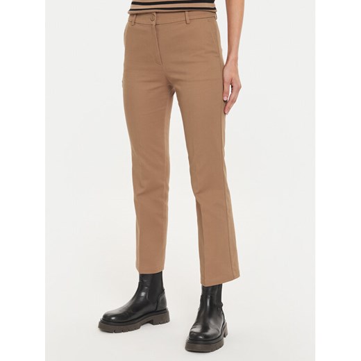 Sisley Spodnie materiałowe 45G2LE02X Brązowy Slim Fit ze sklepu MODIVO w kategorii Spodnie damskie - zdjęcie 182681983