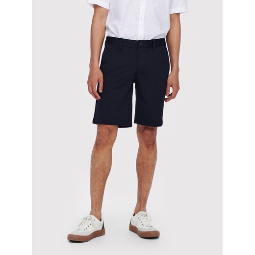 Only & Sons Szorty materiałowe Mark 22018667 Granatowy Regular Fit ze sklepu MODIVO w kategorii Spodenki męskie - zdjęcie 182681992