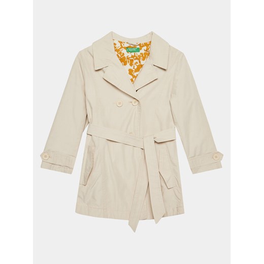 United Colors Of Benetton Płaszcz przejściowy 2ZOFCN04C Beżowy Regular Fit ze sklepu MODIVO w kategorii Płaszcze damskie - zdjęcie 182682000