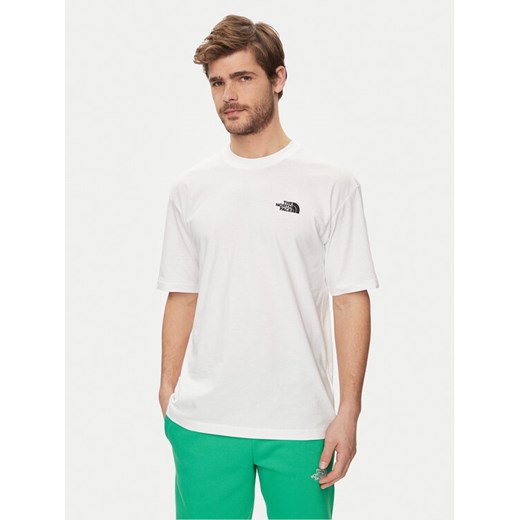 The North Face T-Shirt Simple Dome NF0A87NR Biały Oversize ze sklepu MODIVO w kategorii T-shirty męskie - zdjęcie 182682013