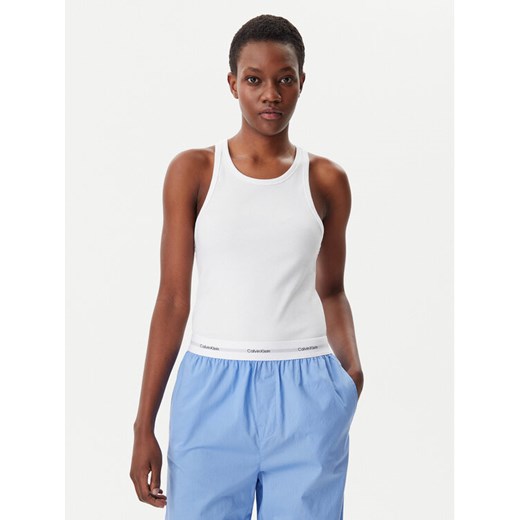 Calvin Klein Underwear Top LV00QS7492 Biały Slim Fit ze sklepu MODIVO w kategorii Bluzki damskie - zdjęcie 182682170