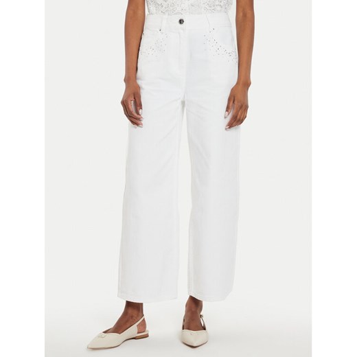 Morgan Jeansy 242-PEZEL Biały Wide Leg ze sklepu MODIVO w kategorii Jeansy damskie - zdjęcie 182682190
