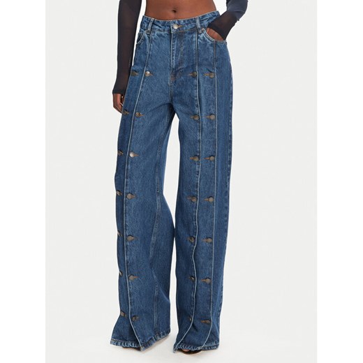 ROTATE Jeansy 1140731602 Granatowy Wide Leg ze sklepu MODIVO w kategorii Jeansy damskie - zdjęcie 182682280
