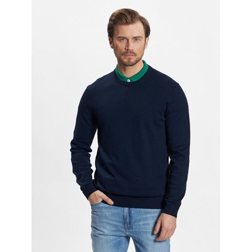 United Colors Of Benetton Sweter 1098U1I76 Granatowy Regular Fit ze sklepu MODIVO w kategorii Swetry męskie - zdjęcie 182682294