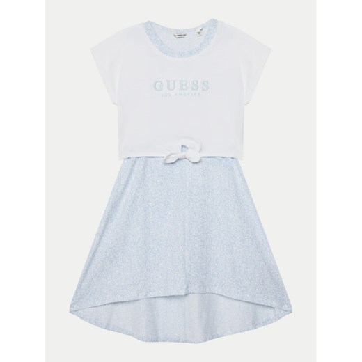 Guess Sukienka codzienna J5GK13 K6YW4 Biały Regular Fit ze sklepu MODIVO w kategorii Sukienki dziewczęce - zdjęcie 182682300