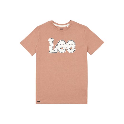 Lee T-Shirt Large Puff Print LEE0138 Brązowy Regular Fit Lee 15_16Y MODIVO
