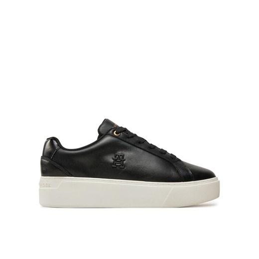 Tommy Hilfiger Sneakersy Th Platform Court Sneaker FW0FW08614 Czarny ze sklepu MODIVO w kategorii Buty sportowe męskie - zdjęcie 182682372
