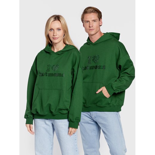 2005 Bluza Unisex Hot Moms Zielony Relaxed Fit ze sklepu MODIVO w kategorii Bluzy męskie - zdjęcie 182682431
