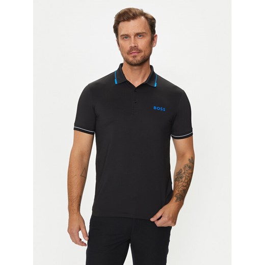 Boss Polo Paul Pro 50506203 Czarny Slim Fit ze sklepu MODIVO w kategorii T-shirty męskie - zdjęcie 182682583