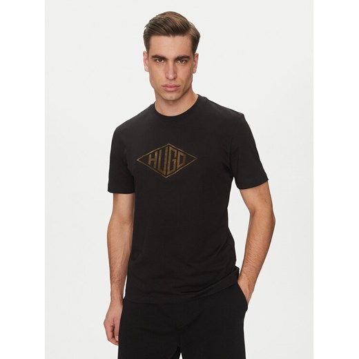 HUGO T-Shirt Dalendi 50534934 Czarny Regular Fit ze sklepu MODIVO w kategorii T-shirty męskie - zdjęcie 182682593