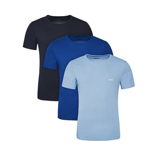 BOSS Komplet 3 t-shirtów TShirtRN 3P Classic 50532468 Niebieski Regular Fit ze sklepu MODIVO w kategorii T-shirty męskie - zdjęcie 182682601