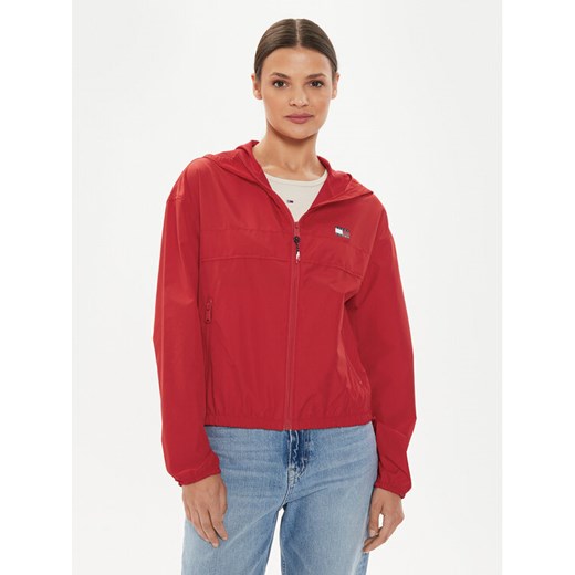 Tommy Jeans Wiatrówka Chicago DW0DW19302 Czerwony Regular Fit ze sklepu MODIVO w kategorii Kurtki damskie - zdjęcie 182682603