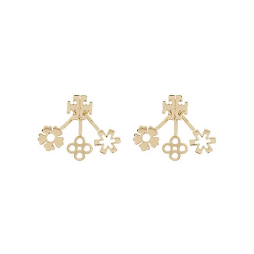 Tory Burch Kolczyki Kira Clover Front-Back Earring 160178 Złoty ze sklepu MODIVO w kategorii Kolczyki - zdjęcie 182682612