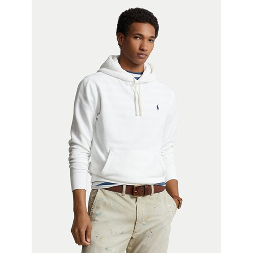 Polo Ralph Lauren Bluza Fleece 710766778009 Biały Regular Fit ze sklepu MODIVO w kategorii Bluzy męskie - zdjęcie 182682632