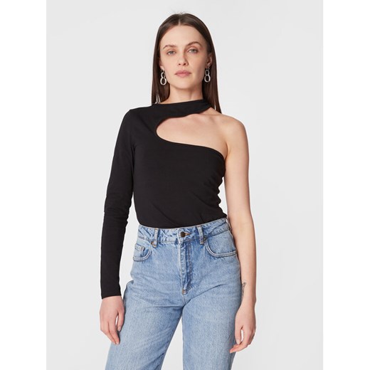 Sisley Bluzka 3VAMW1006 Czarny Slim Fit ze sklepu MODIVO w kategorii Bluzki damskie - zdjęcie 182682653