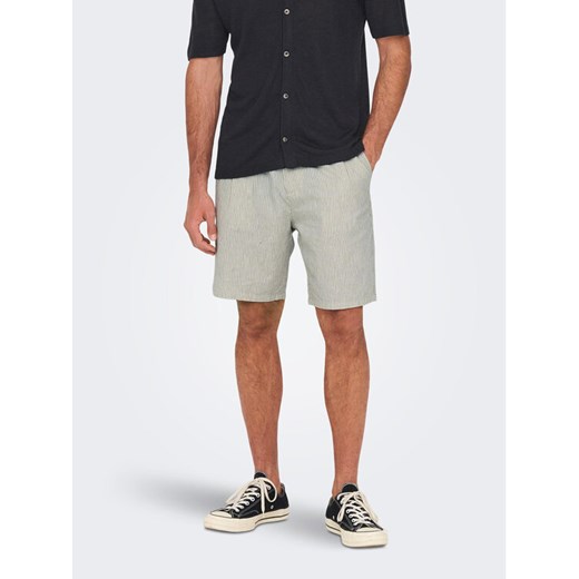 Only & Sons Szorty materiałowe 22024952 Szary Loose Fit ze sklepu MODIVO w kategorii Spodenki męskie - zdjęcie 182682683