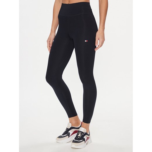 Tommy Hilfiger Legginsy Essentials WW0WW41082 Granatowy Slim Fit ze sklepu MODIVO w kategorii Spodnie damskie - zdjęcie 182682693