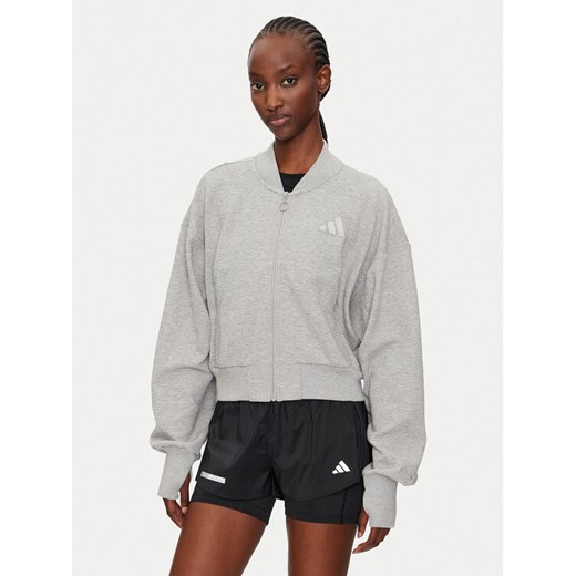 adidas Bluza ALL SZN IY6833 Szary Loose Fit ze sklepu MODIVO w kategorii Bluzy damskie - zdjęcie 182682721