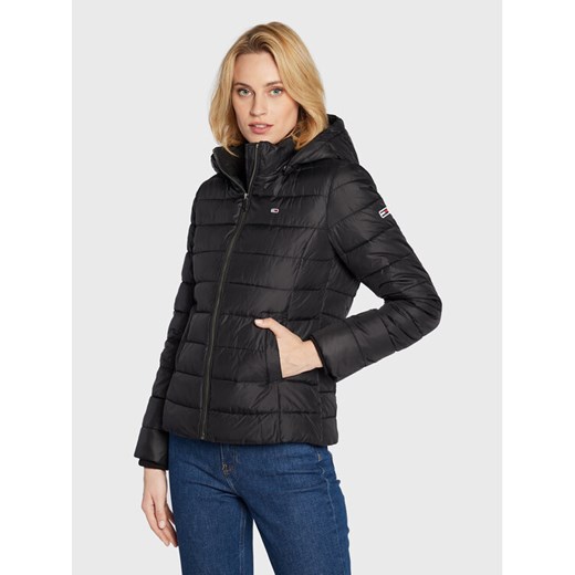 Tommy Jeans Kurtka przejściowa Basic DW0DW13741 Czarny Regular Fit ze sklepu MODIVO w kategorii Kurtki damskie - zdjęcie 182682761
