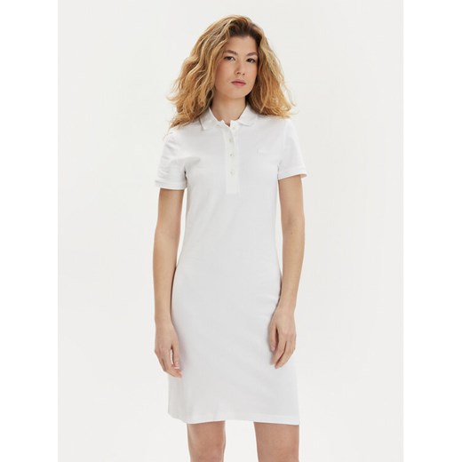 Lacoste Sukienka codzienna EF5473 Biały Slim Fit ze sklepu MODIVO w kategorii Sukienki - zdjęcie 182682812