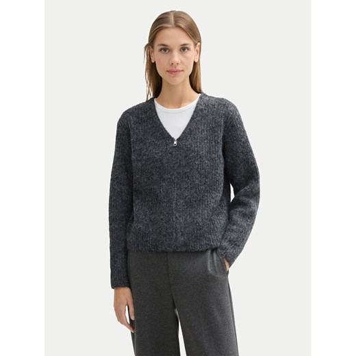 Tom Tailor Denim Kardigan 1043968 Szary Relaxed Fit ze sklepu MODIVO w kategorii Swetry damskie - zdjęcie 182682813