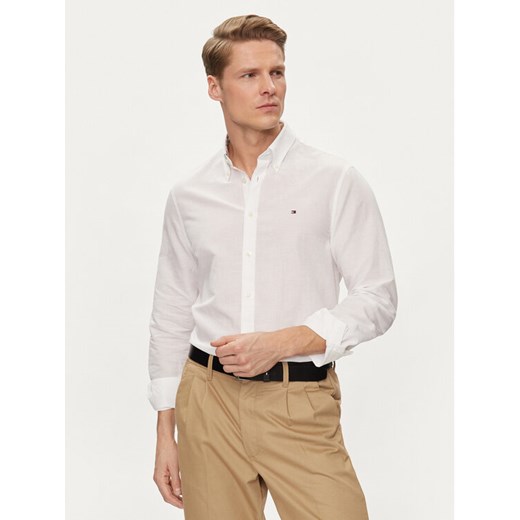 Tommy Hilfiger Koszula MW0MW34632 Biały Slim Fit ze sklepu MODIVO w kategorii Koszule męskie - zdjęcie 182682822