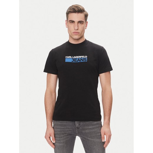 KARL LAGERFELD T-Shirt A2M17074 Czarny Regular Fit ze sklepu MODIVO w kategorii T-shirty męskie - zdjęcie 182682831