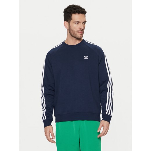 adidas Bluza adicolor Classics 3-Stripes IM4515 Granatowy Regular Fit ze sklepu MODIVO w kategorii Bluzy męskie - zdjęcie 182682900