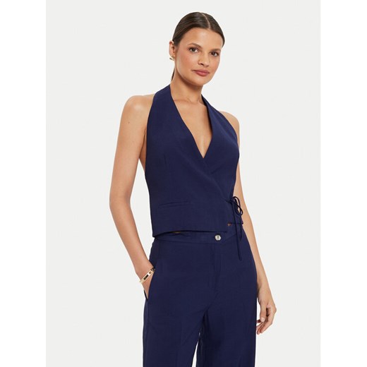 ViCOLO Kamizelka TB1429 Granatowy Regular Fit ze sklepu MODIVO w kategorii Kamizelki damskie - zdjęcie 182682984