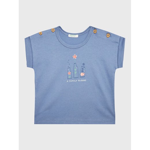 United Colors Of Benetton T-Shirt 3096A102A Niebieski Regular Fit ze sklepu MODIVO w kategorii Koszulki niemowlęce - zdjęcie 182683042