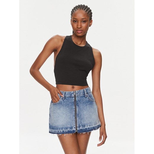 Calvin Klein Swimwear Top KW0KW02481 Czarny Slim Fit ze sklepu MODIVO w kategorii Bluzki damskie - zdjęcie 182683120