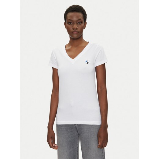 KARL LAGERFELD T-Shirt A2W17097 Biały Regular Fit ze sklepu MODIVO w kategorii Bluzki damskie - zdjęcie 182683260