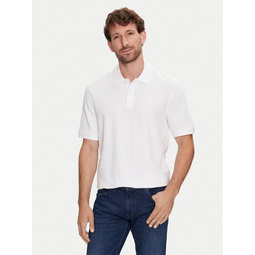 Bugatti Polo 8150 95030 Biały Regular Fit ze sklepu MODIVO w kategorii T-shirty męskie - zdjęcie 182683352