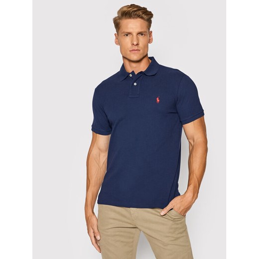 Polo Ralph Lauren Polo Core Replen 710782592 Granatowy Custom Slim Fit ze sklepu MODIVO w kategorii T-shirty męskie - zdjęcie 182683411