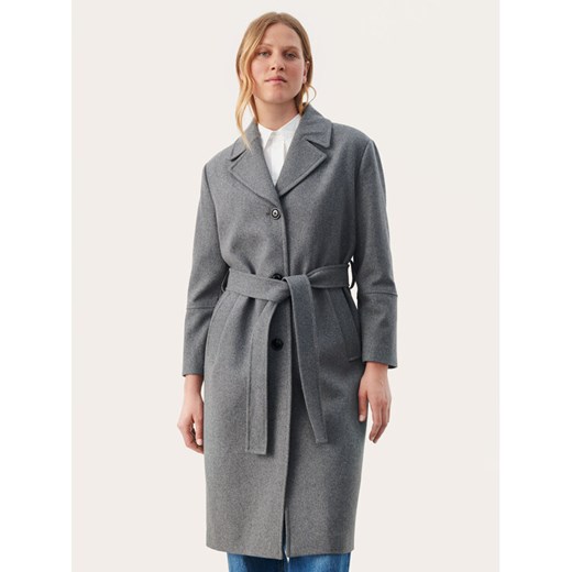 Part Two Płaszcz wełniany Charlotte 30307776 Szary Regular Fit ze sklepu MODIVO w kategorii Płaszcze damskie - zdjęcie 182683412