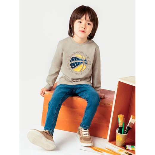 Mayoral Bluzka 4050 Beżowy Regular Fit ze sklepu MODIVO w kategorii T-shirty chłopięce - zdjęcie 182683421