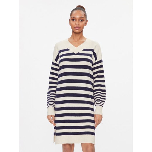 Vero Moda Sukienka dzianinowa 10291350 Beżowy Loose Fit ze sklepu MODIVO w kategorii Sukienki - zdjęcie 182683563