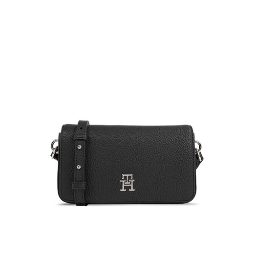 Tommy Hilfiger Torebka Th Emblem Flap Crossover AW0AW15180 Czarny ze sklepu MODIVO w kategorii Listonoszki - zdjęcie 182683630