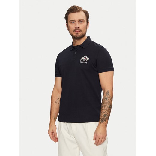 Tommy Hilfiger Polo Icon Graphic MW0MW37516 Granatowy Regular Fit ze sklepu MODIVO w kategorii T-shirty męskie - zdjęcie 182683690